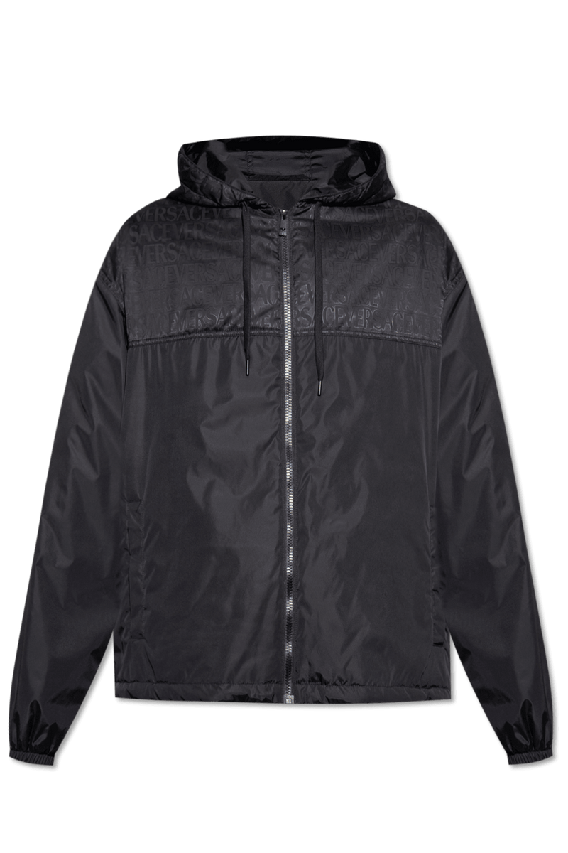 Versace Black Hooded Jacket - Men - Piano Luigi