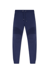 Balmain Navy Blue Sweatpants With Logo - Men - Piano Luigi