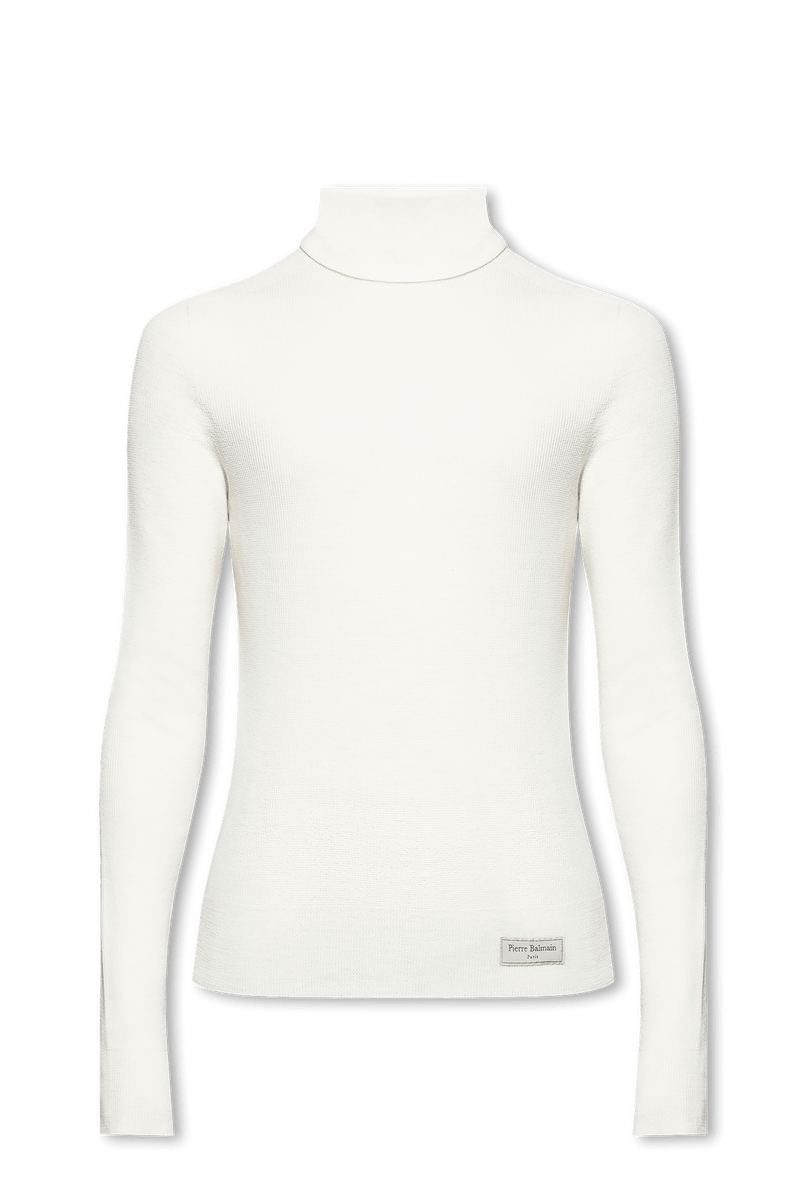 Balmain Cream Wool Turtleneck Sweater - Men - Piano Luigi