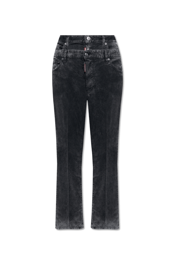 Dsquared2 Black Distressed Corduroy Trousers - Men - Piano Luigi