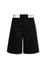 Palm Angels Black Shorts With Logo - Men - Piano Luigi