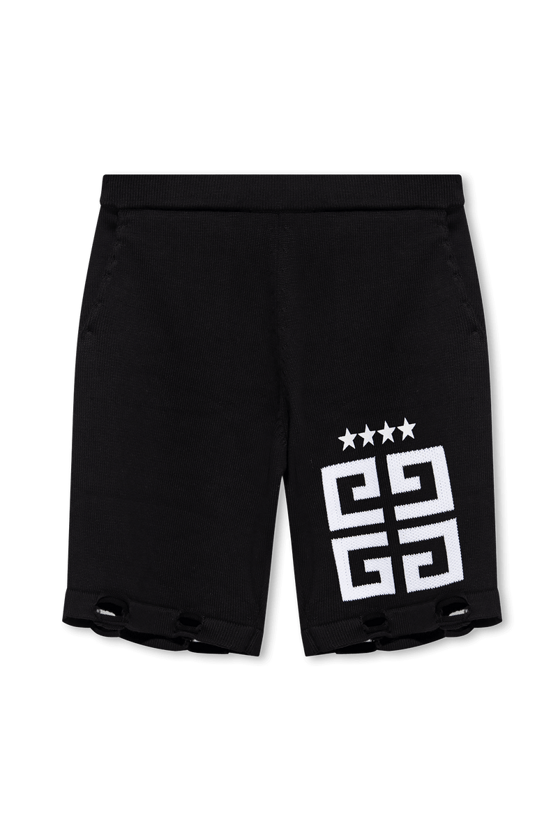 Givenchy Black Shorts With Logo - Men - Piano Luigi