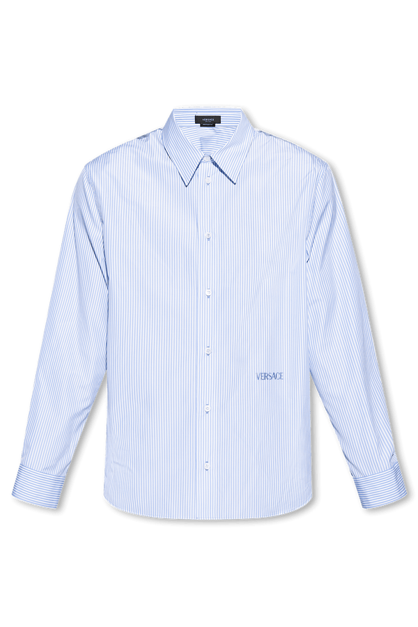 Versace Blue Striped Shirt - Men