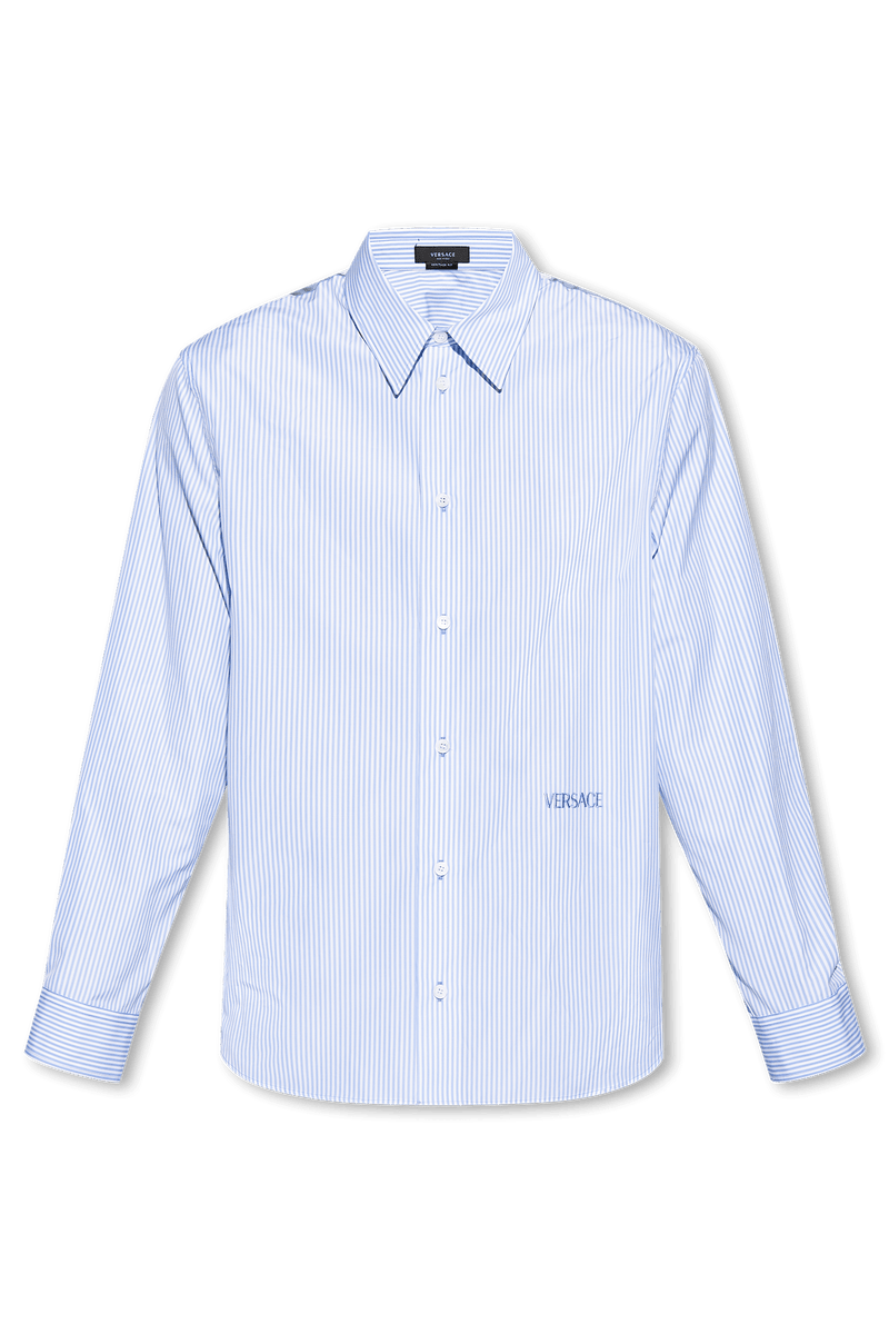 Versace Blue Striped Shirt - Men - Piano Luigi