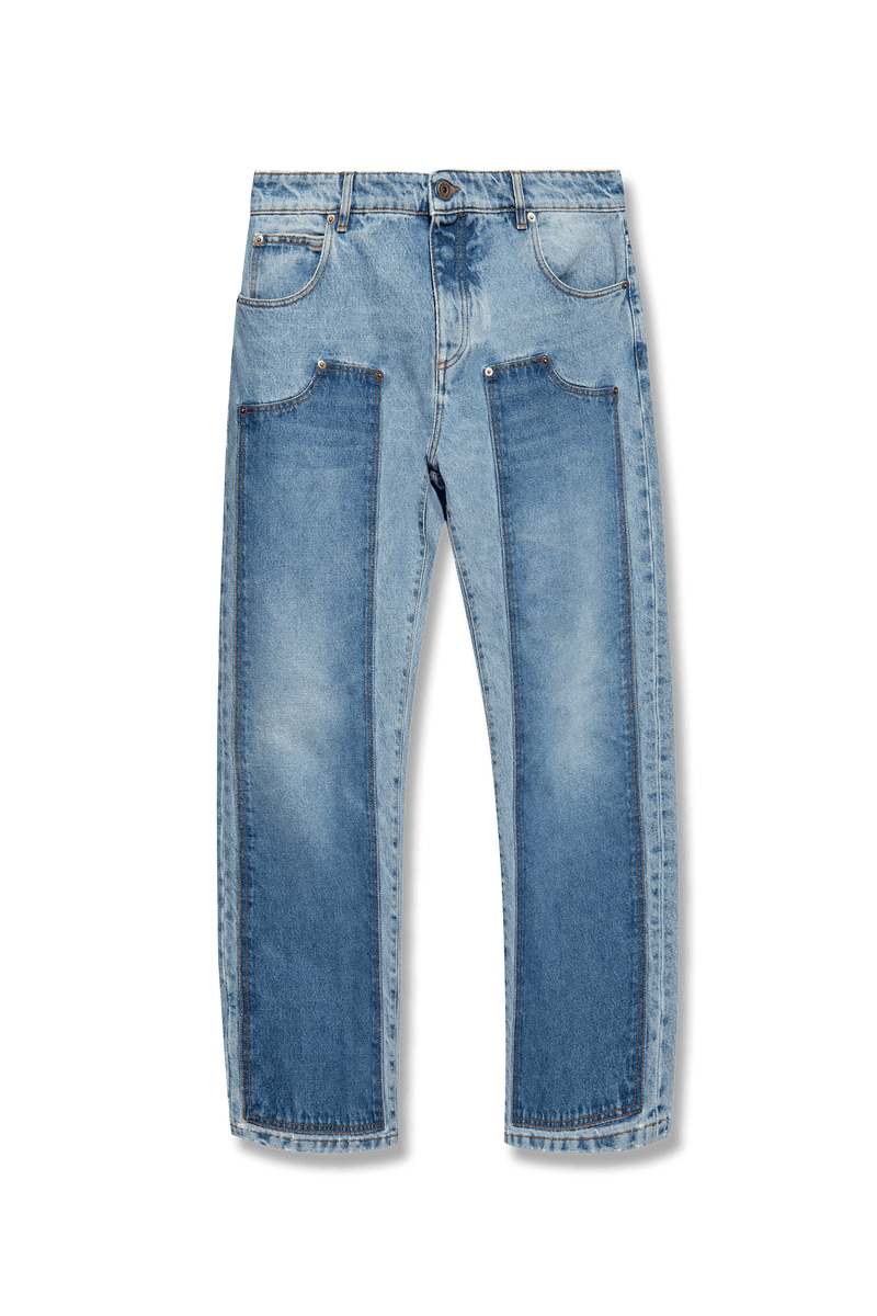 Balmain Blue Straight Leg Jeans - Men - Piano Luigi