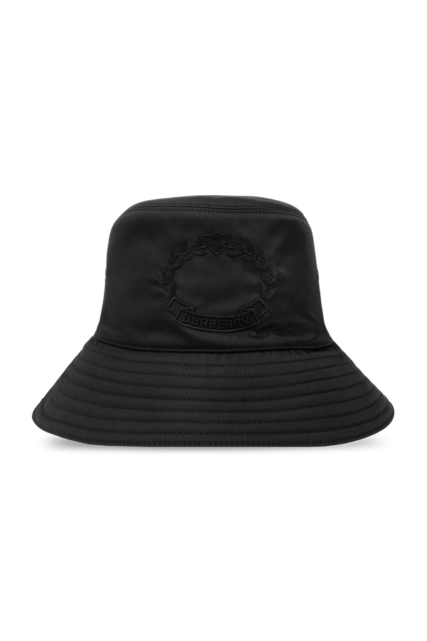 Burberry Black Bucket Hat With Logo - Men - Piano Luigi