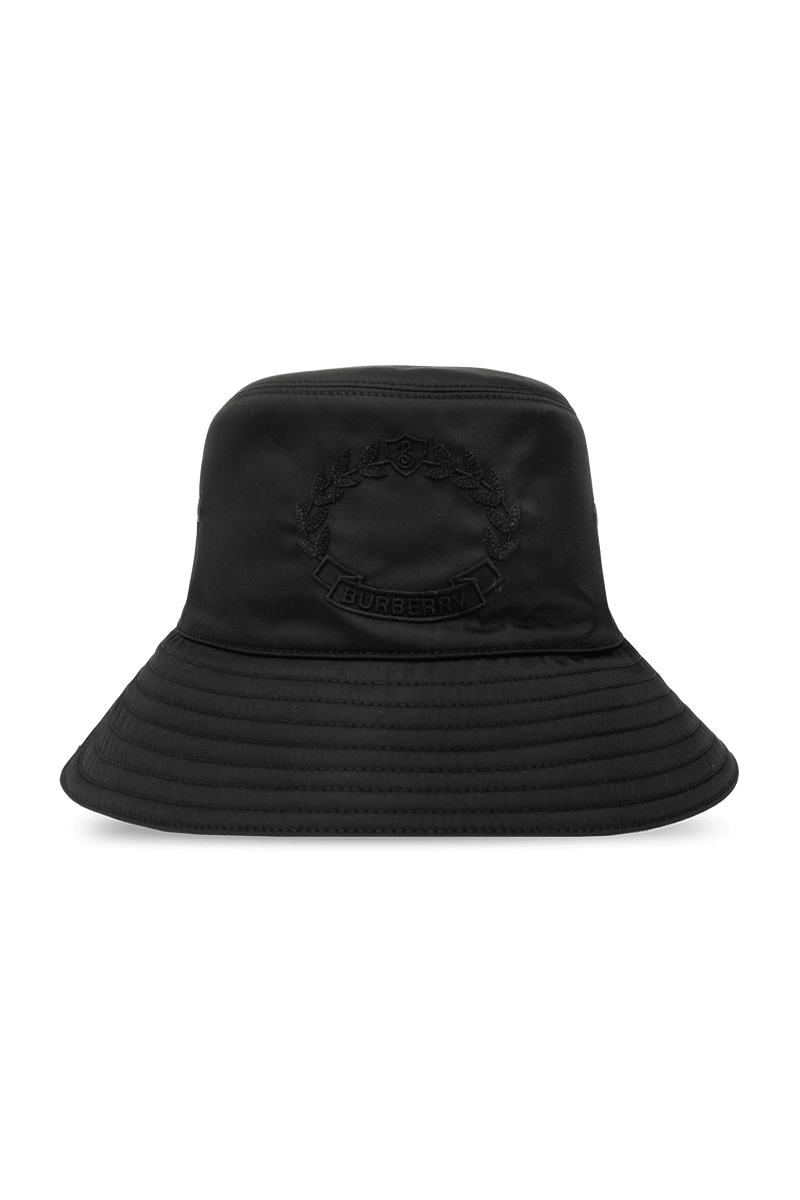 Burberry Black Bucket Hat With Logo - Men - Piano Luigi