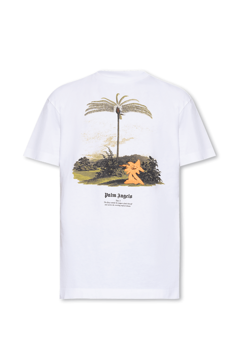 Palm Angels White Printed T-Shirt - Men - Piano Luigi