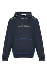 Stone Island Navy Blue Hoodie With Logo - Men - Piano Luigi