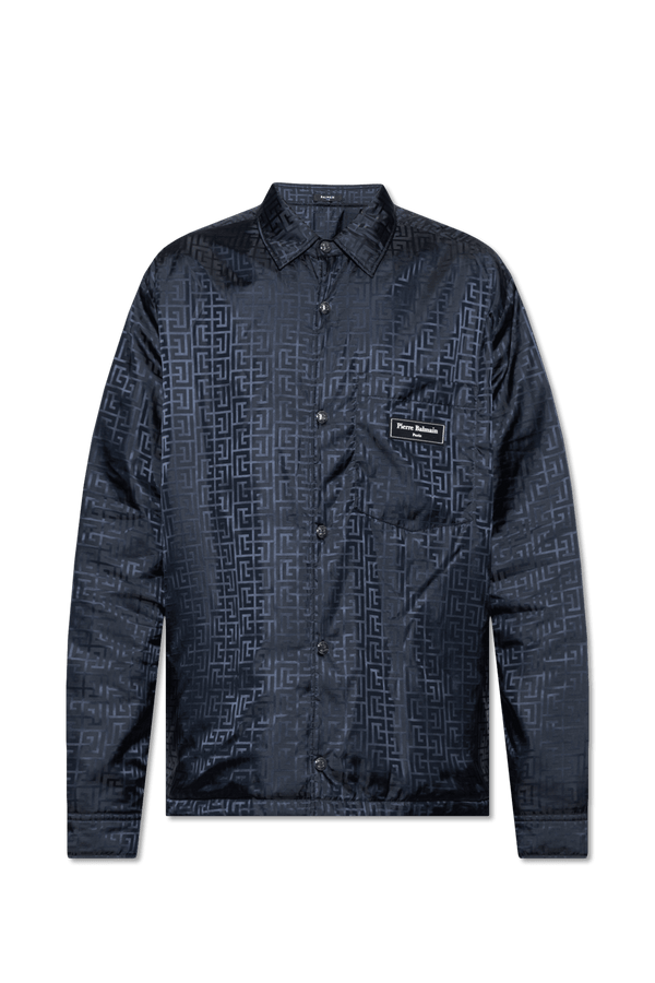 Balmain Navy Blue Monogram Jacket - Men