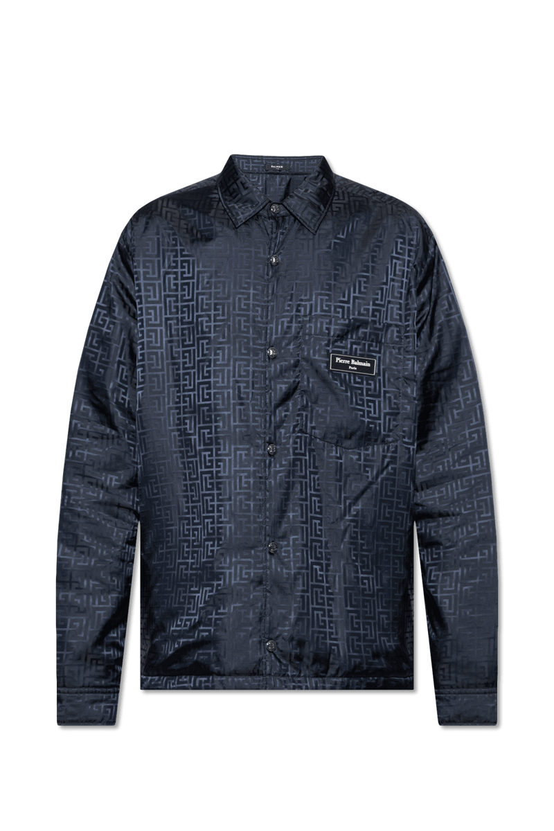 Balmain Navy Blue Monogram Jacket - Men - Piano Luigi