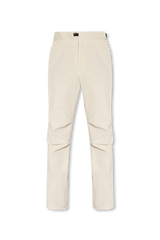 Stone Island Cream Trousers With Logo - Men - Piano Luigi