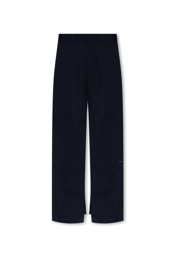 Palm Angels Navy Blue Cotton Trousers - Men - Piano Luigi