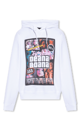 Dsquared2 White Printed Hoodie - Men - Piano Luigi