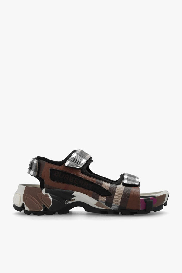 Burberry Brown Patterned Sandals - Men - Piano Luigi