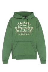 Dsquared2 Green Printed Hoodie - Men - Piano Luigi