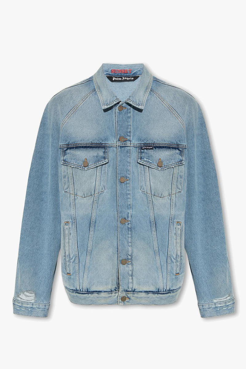 Palm Angels Blue Denim Jacket - Men - Piano Luigi