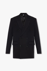 Burberry Black Double-Breasted Blazer - Men - Piano Luigi