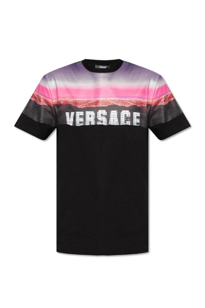 Versace Black Printed T-Shirt - Men - Piano Luigi