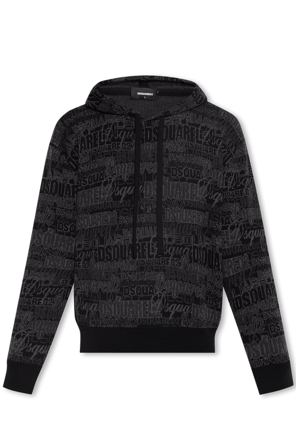 Dsquared2 Black Hooded Sweater - Men - Piano Luigi