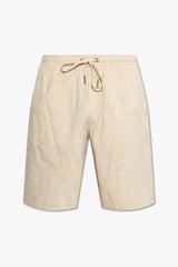 Versace Beige Shorts With Floral Print - Men - Piano Luigi