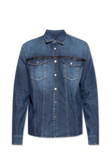 Dsquared2 Blue Denim Shirt With Logo - Men - Piano Luigi