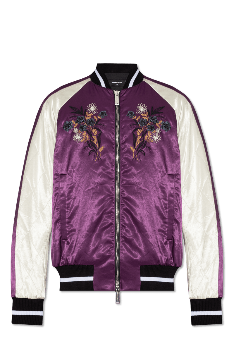 Dsquared2 Purple Bomber Jacket - Men - Piano Luigi