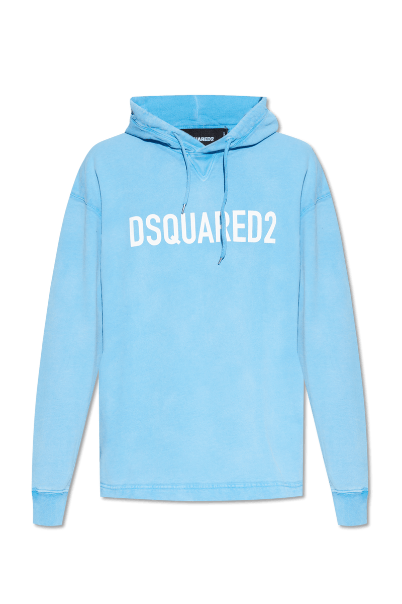 Dsquared2 Blue Hoodie With Logo - Men - Piano Luigi