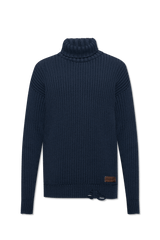 Dsquared2 Navy Blue Sweater With Double Collar - Men - Piano Luigi