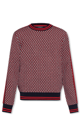 Balmain Red Sweater With Monogram - Men - Piano Luigi