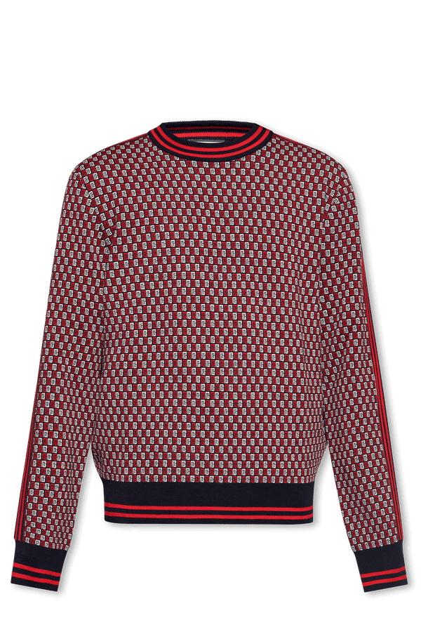 Balmain Red Sweater With Monogram - Men