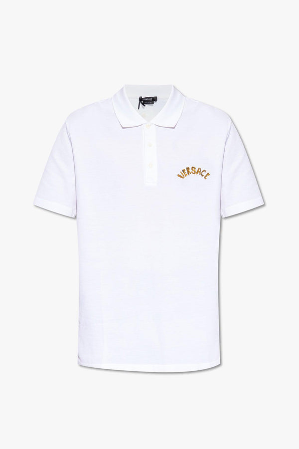 Versace White Cotton Polo Shirt - Men