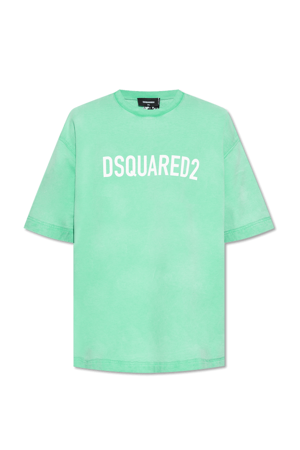 Dsquared2 Green Hoodie With Short Sleeves - Men