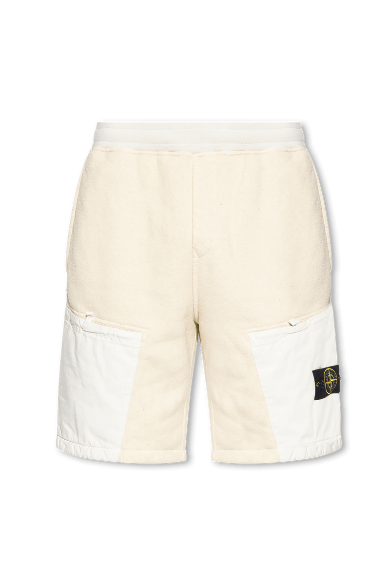 Stone Island Beige Shorts With Logo - Men - Piano Luigi