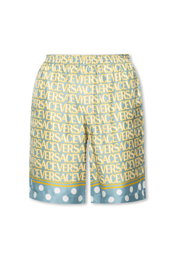 Versace Blue Silk Shorts - Men - Piano Luigi