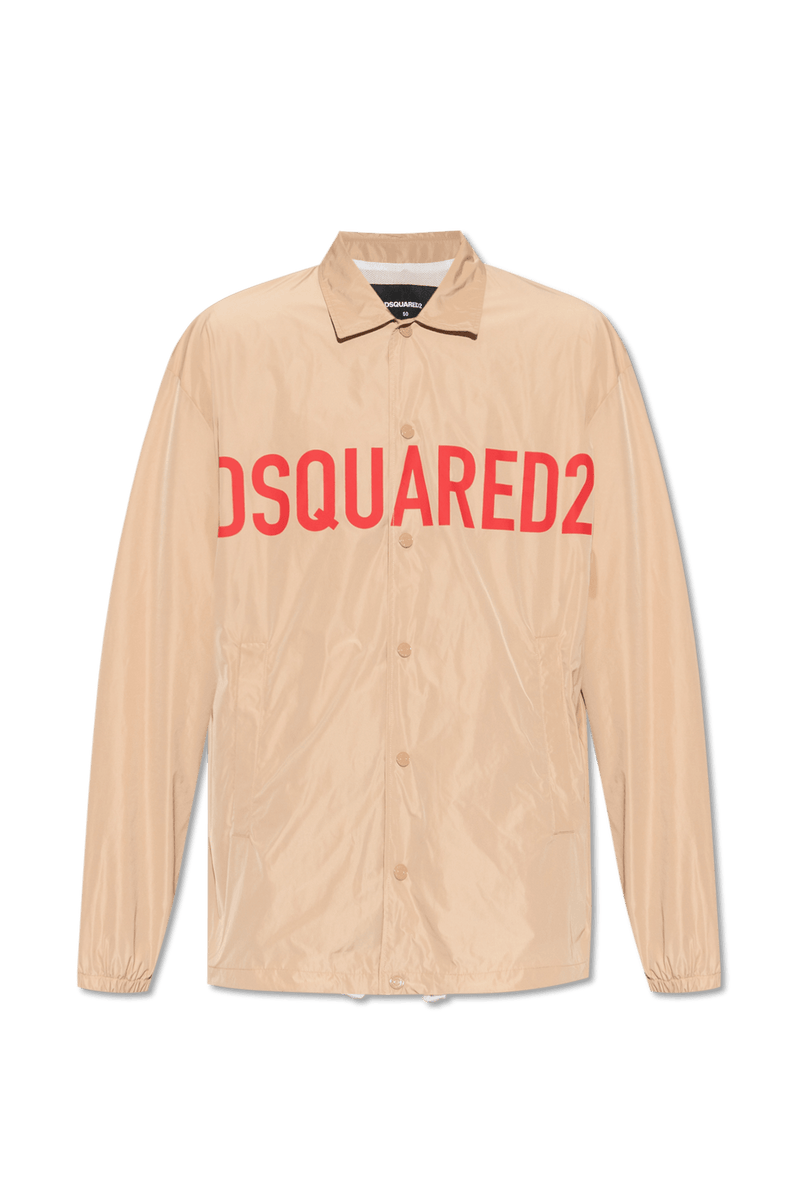 Dsquared2 Beige Jacket With Logo - Men - Piano Luigi