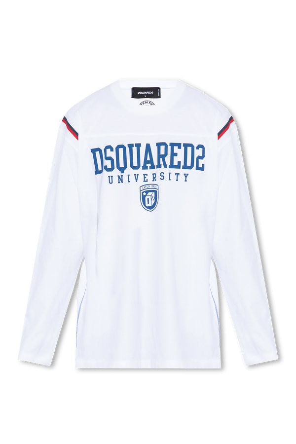 Dsquared2 White T-Shirt With Long Sleeves - Men - Piano Luigi