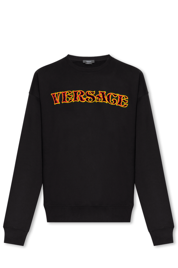Versace Black Sweatshirt With Logo - Men