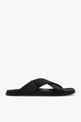 Givenchy Black Slides With Logo - Men - Piano Luigi