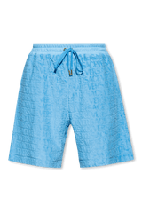 Versace Blue Cotton Shorts - Men - Piano Luigi