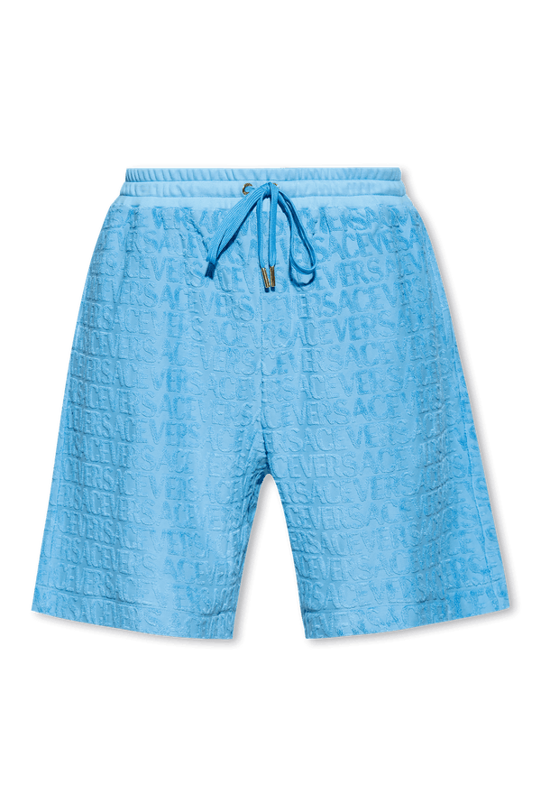 Versace Blue Cotton Shorts - Men