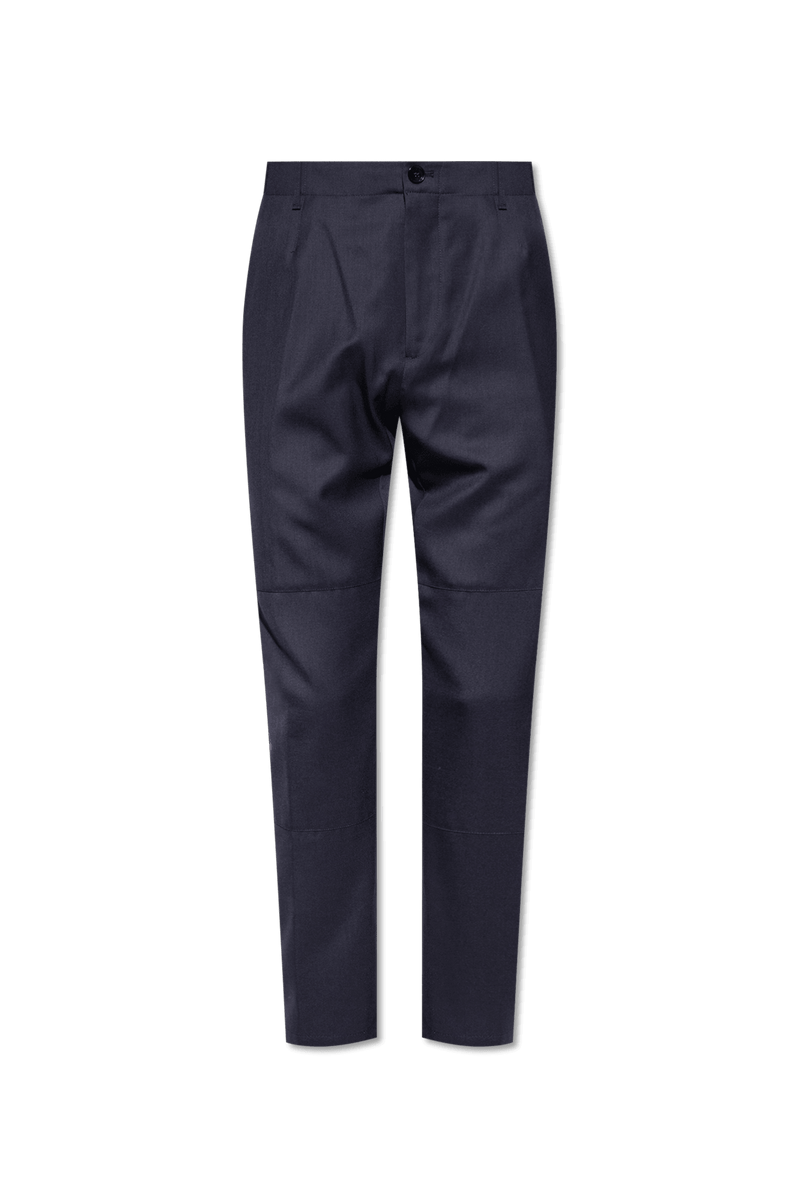 Burberry Navy Blue ‘Robert’ Pleat-Front Trousers - Men - Piano Luigi