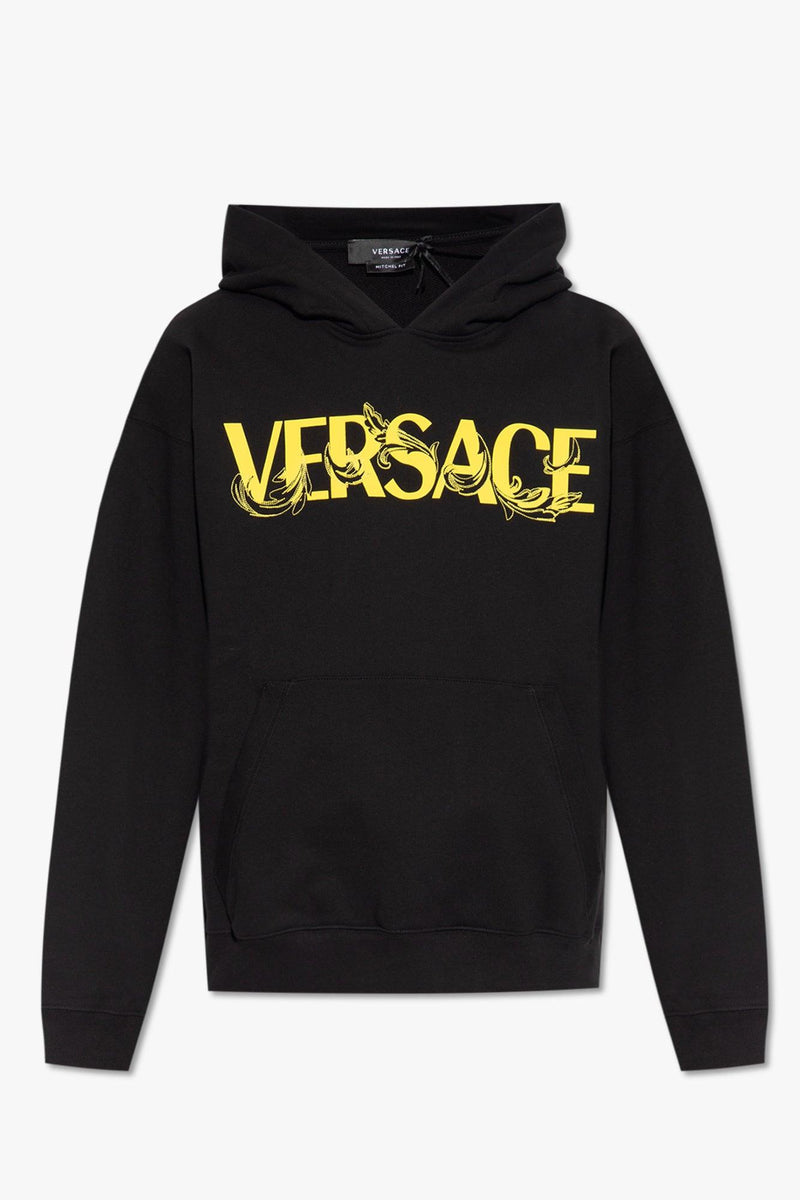 Versace Black Hoodie With Logo - Men - Piano Luigi