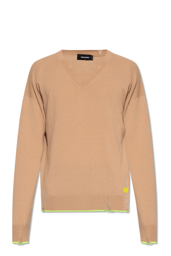 Dsquared2 Brown Sweater With Logo - Men - Piano Luigi