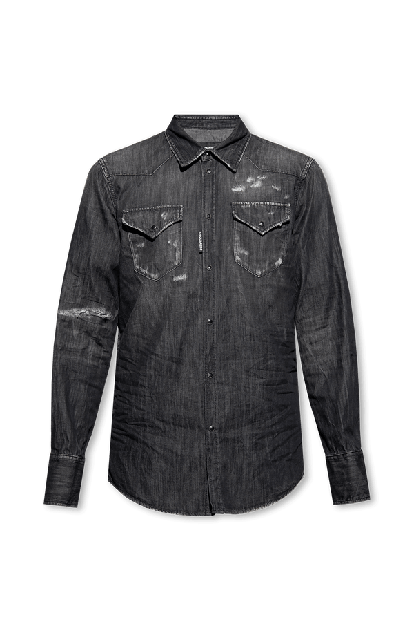 Dsquared2 Grey Denim Shirt - Men - Piano Luigi