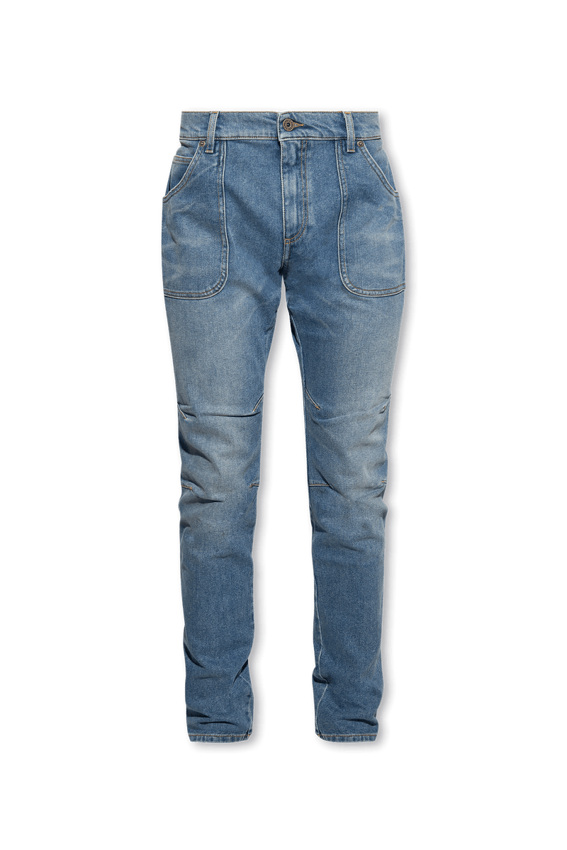 Balmain Blue Slim-Fit Jeans - Men - Piano Luigi