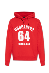 Dsquared2 Red Hoodie With Logo - Men - Piano Luigi