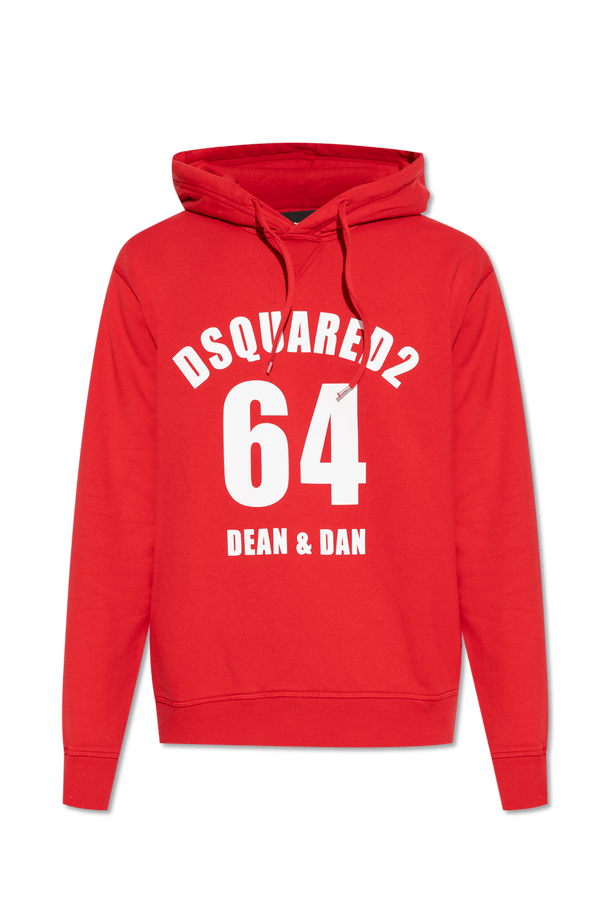 Dsquared2 Red Hoodie With Logo - Men