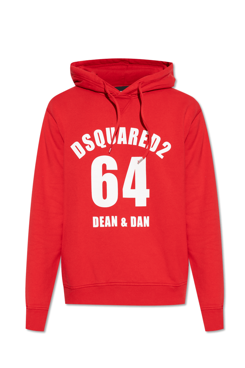 Dsquared2 Red Hoodie With Logo - Men - Piano Luigi