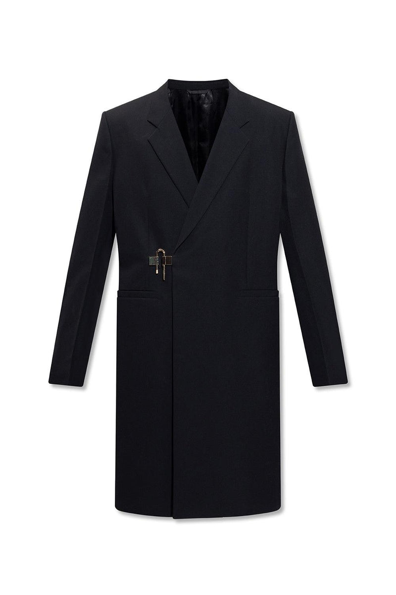 Givenchy Black Coat With Decorative Closure - Men - Piano Luigi